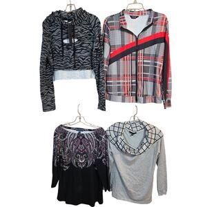 Women's Large 12 14 Tops Shirts Blouses Sweaters Wholesale Bulk Lot of 4 L